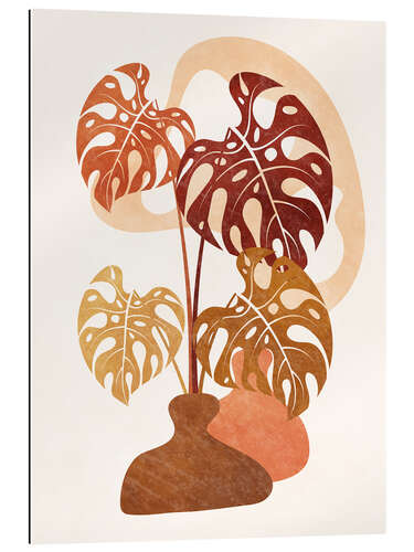 Gallery print Monstera leaves in vases