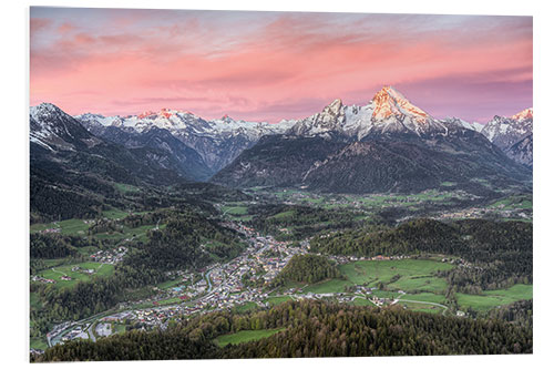 Foam board print Berchtesgaden and Watzmann