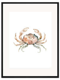 Gerahmter Kunstdruck Krabbe