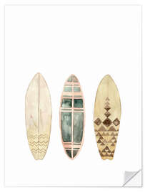 Selvklebende plakat Surfboards