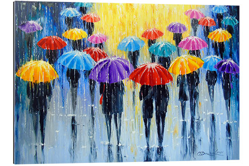 Gallery print Rain in Colourful Umbrellas