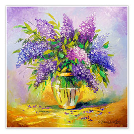 Poster Bouquet of lilac in a vase