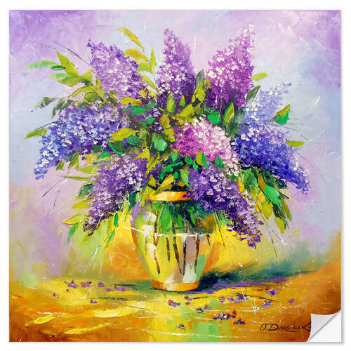 Wall sticker Bouquet of lilac in a vase