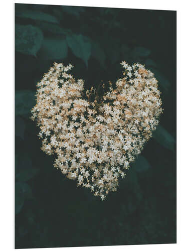 Foam board print Floral Heart