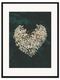 Gerahmter Kunstdruck Blumenherz