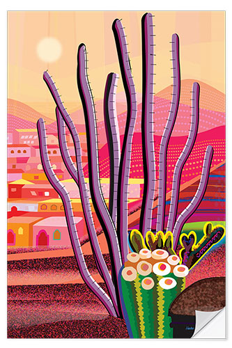 Självhäftande poster Ocotillo Cactus