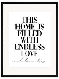 Gerahmter Kunstdruck Endless love and laundry