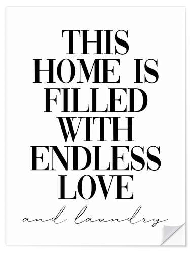 Wall sticker Endless love and laundry