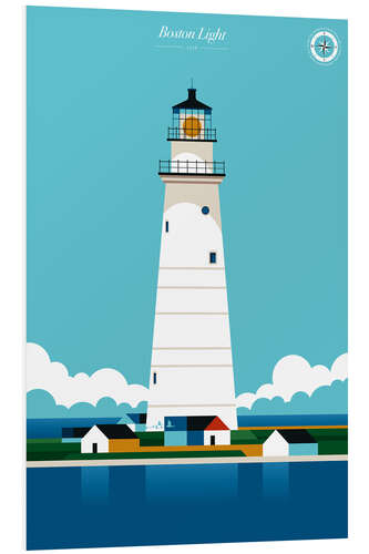 Tableau en PVC Boston Light Lighthouse