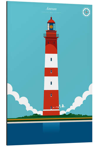 Aluminium print Amrum lighthouse