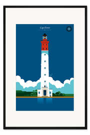 Gerahmter Kunstdruck Cap Ferret Leuchtturm