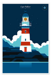 Wall print  Cape Palliser lighthouse - Bo Lundberg