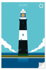 Selvklebende plakat Spurn Point lighthouse