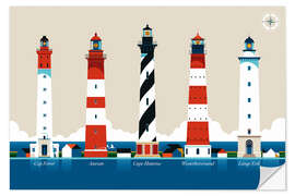 Selvklebende plakat Lighthouse Island