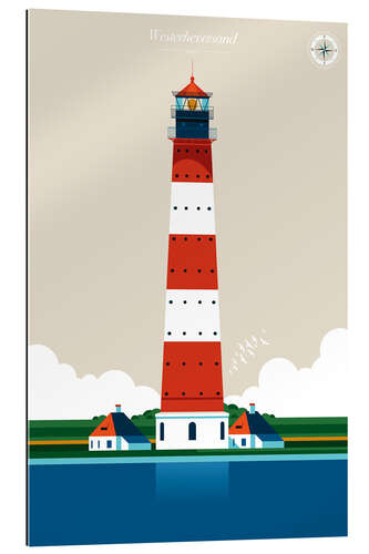 Gallery print Westerheversand lighthouse