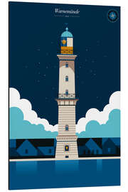 Magnettafel Warnemünde Leuchtturm