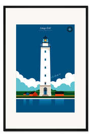 Gerahmter Kunstdruck Långe Erik Leuchtturm