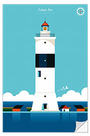 Selvklebende plakat Långe Jan lighthouse