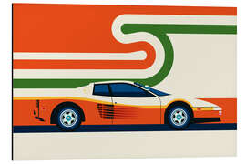 Magnettafel Red and creme sports car side