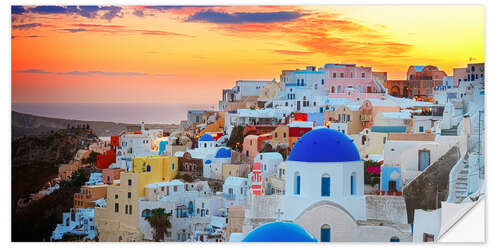 Naklejka na ścianę Santorini view