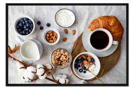 Gerahmter Kunstdruck Herbstfrühstück