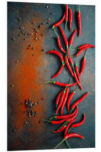 Foam board print Cayenne pepper, chilli and hot peppers