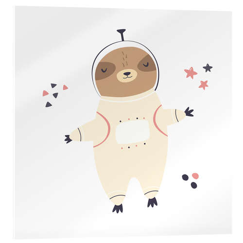 Acrylic print Sloth in space