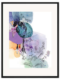 Gerahmter Kunstdruck Abstraktes Blumenmeer