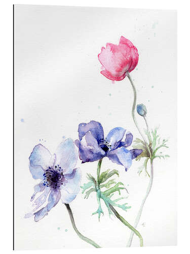 Gallery print Anemones in cool shades