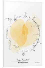 Magnettafel Surya Namskar - Sonnengruß I - Yoga In Art