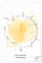 Muursticker Suryanamskar - Sun Salutation I