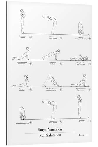 Tableau en aluminium Suryanamskar - Sun Salutation II