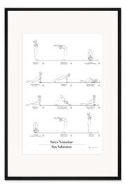 Gerahmter Kunstdruck Suryanamskar - Sonnengruß II