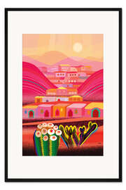 Gerahmter Kunstdruck Wüstendorf