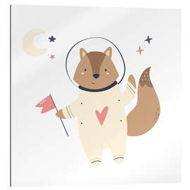 Gallery print Little raccoon in space