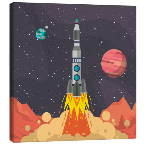 Stampa su tela Rocket launch from space
