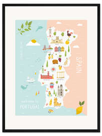 Gerahmter Kunstdruck Welcome to Portugal