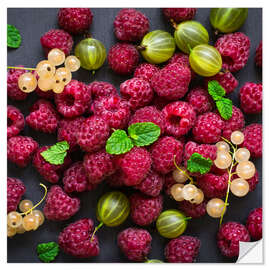 Wall sticker Raspberries, gooseberries and currants