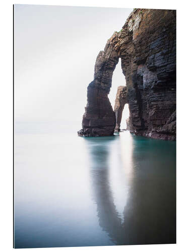 Galleriataulu Two beautiful rock gates in the still water