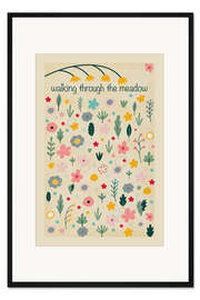 Gerahmter Kunstdruck Walking through the meadow