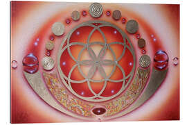 Gallery print Flower of life, red