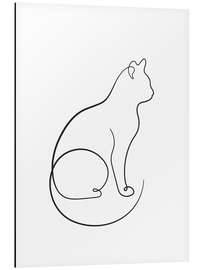 Tableau en aluminium Ligne de chat