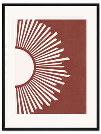 Gerahmter Kunstdruck Boho Sonne VI