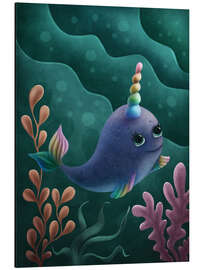 Magnettafel Narwal Einhorn