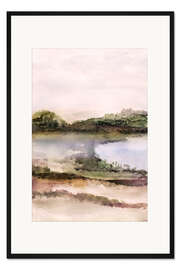 Gerahmter Kunstdruck Aquarell-Landschaft