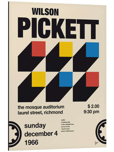 Aluminium print Wilson Pickett Concert Poster