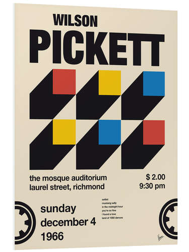 Foam board print Wilson Pickett Concert Poster