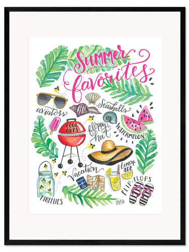 Framed art print Summer favorites