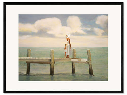Plakat artystyczny premium w ramie On the pier
