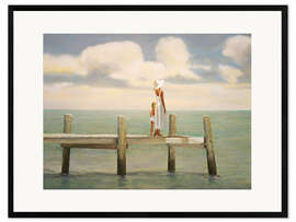 Plakat artystyczny premium w ramie On the pier
